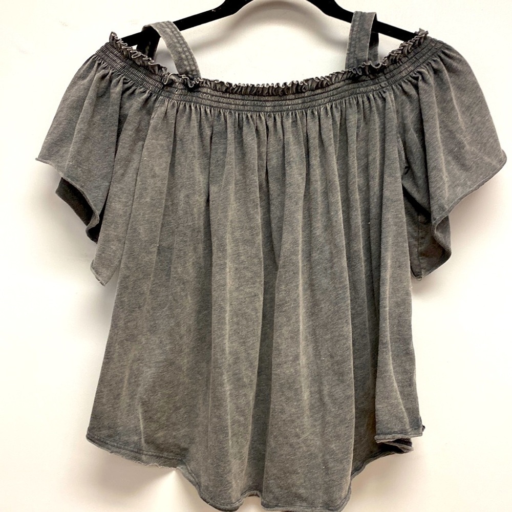 We The Free Short Sleeve Cold Shoulder Top